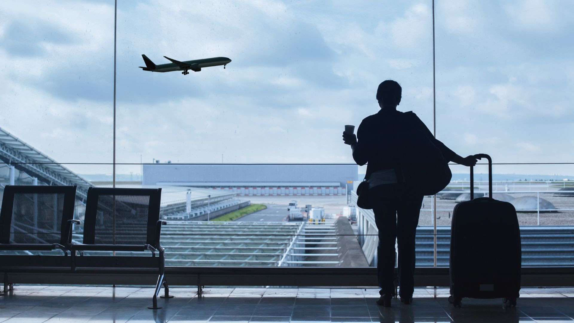 student at the airport